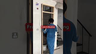 How to Fit Wooden Door Frame and Architrave P265 shorts youtubeshorts construction [upl. by Nettie]