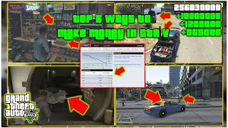 GTA V  Top 5 Ways To Make Money In Story Mode PS5 PS4 PS3 PC amp Xbox [upl. by Anairda]