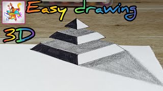 How to draw 3d art Trick art drawing 3d [upl. by Yalahs]