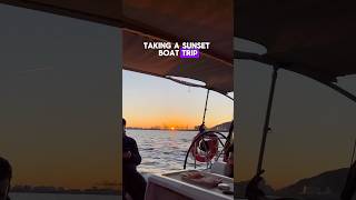 Taking a SUNSET boat trip on a SAILING BOAT in Barcelona barcelona sunset sailing [upl. by Ahsiki]