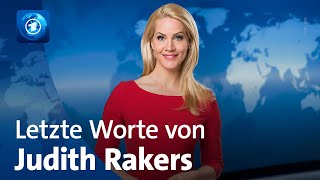 Judith Rakers Abschied bei der tagesschau  Letzte Worte [upl. by Cousins707]