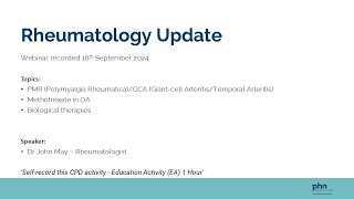 Rheumatology Update [upl. by Reiniar551]