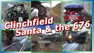 Clinchfield Santa amp the 676 [upl. by Nnylear]