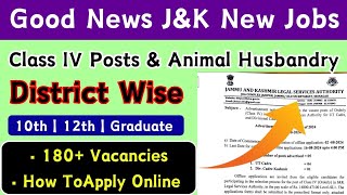 Good News JampK New 10th Pass Jobs 2024  180 Vacancies  District Wise JampK Jobs  Must Watch ✔️ [upl. by Salina467]