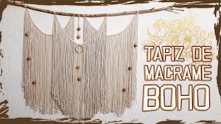 Tapiz de Macramé BOHO  Un Colgante de Pared MUY Bonito [upl. by Themis876]