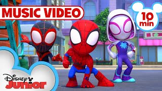 Spidey Music Videos 🎶  Marvels Spidey and his Amazing Friends  disneyjunior [upl. by Eicul]