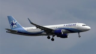 Interjet Airbus A320s Landing at New York JFK Airport [upl. by Ennahgiel]