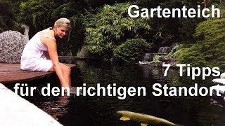 Gartenteich selber bauen  7 Tipps für den richtigen Standort  Video zu Gartenteich anlegen [upl. by Florencia]