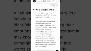 What is alexithymia [upl. by Brig]