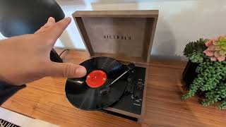 Victrola Vintage 3 Speed Bluetooth Portable Suitcase Record Player with Built in Speakers Review [upl. by Kester]