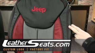 Jeep Wrangler Custom Leather Interior Conversion Package  LeatherSeatscom [upl. by Delgado]