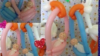 BEBE  CIGUEÑA PARA BABY SHOWER 22  BABY BALLOON [upl. by Hardden]