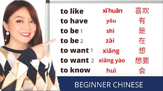 BEGINNER Chinese 7 most ESSENTIAL VERBS to start withlearn Chinese from zero [upl. by Acinom]