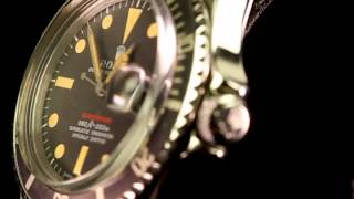 Rolex Oyster Perpetual Date Red Submariner 660FT200M Ref 1680 circa 1974  Watch Shop [upl. by Tosch]