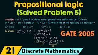 Propositional Logic Solved Problem 5 [upl. by Atnahsa]