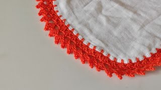 ✔️Wow más fácil imposible😍 Orilla tejida a crochet para toallasservilletas🎉Colección de puntillas [upl. by Oiziruam]