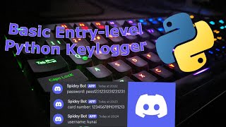 Basic keylogger using python and discord webhook [upl. by Yeslah703]