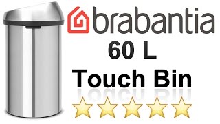 UNBOXING Brabantia Matt Steel 60 Litre Touch Bin 108303 [upl. by Rap973]