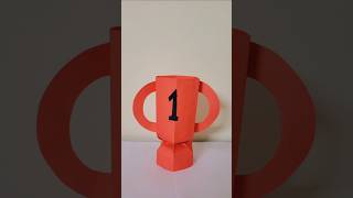 DIY craft papertrophy origami worldcuptrophy shortsvideo shortvideo subscribe shorts short 🏆 [upl. by Lesirg]