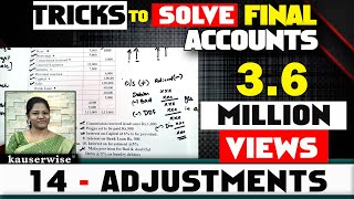 Final accounts with 14 Adjustments  Trading  Profit amp Loss account  Balance Sheet  By kauserwise [upl. by Eneladgam]