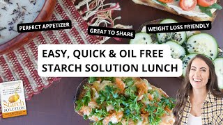 FULL AND FULFILLED VEGAN BRUSCHETTA STARCH SOLUTION SAVORY WEIGHT LOSS MEALS MCDOUGALL RECIPES [upl. by Saideman]