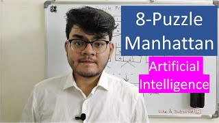 8 Puzzle Problem using Manhattan Distance in Artificial Intelligence [upl. by Wolford]