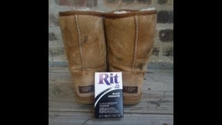 Dying My Thrifted UGG Boots Tutorial [upl. by Aerdnac]