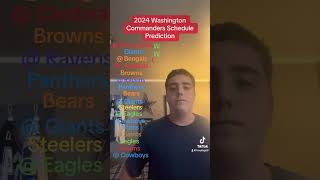 Predicting the Wasnington Commanders 2024 Schedule nfl commanders [upl. by Odele]