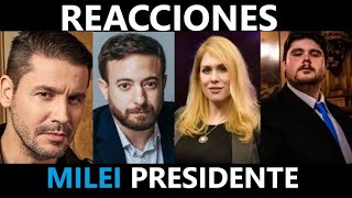 REACCIONES al triunfo de Javier Milei Presidente Electo de Argentina Danann Laje Morás Lemoine [upl. by Crista]