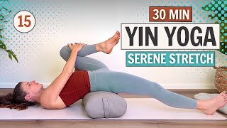 Serene Stretch With A Bolster  Day 15  The 30 Day Yin Yoga Challenge [upl. by Rasia451]