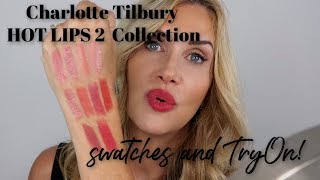 Charlotte Tilbury Hot Lips 2 Lipstick Collection  TRY ON 💋 [upl. by Eiduam]