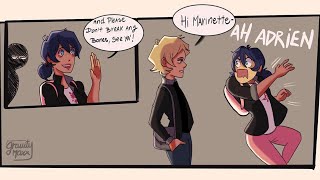 Ladyblac AU  Miraculous Ladybug Comic Dub [upl. by Akessej806]