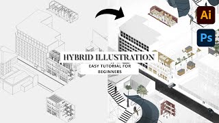 Hybrid Digital Architecture illustration illustrator  Photoshop [upl. by Adnuahsar464]