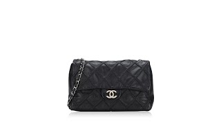 Chanel Lambskin Jumbo Ultimate Stitch Flap Black [upl. by Esilahc93]