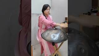 Handpan Princess Practicing Handpan [upl. by Golter]