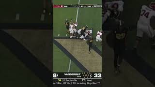 Vanderbilt defense gets a strip sack fumble up 5 vs Bama 👀 [upl. by Wylde]