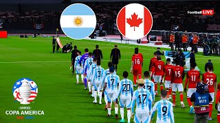 Argentina vs Canada  Copa America 2024 USA Group A  Full Match  Messi vs Canada  PES Gameplay [upl. by Seibold]