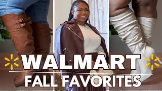 WALMART PLUSSIZE HAUL  Affordable Fall Staples and BOOTS UNDER 50 [upl. by Ithnan914]