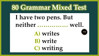 80 Grammar Tenses Quiz  English Tense Practice Test  English Grammar Quiz  No1 Quality English [upl. by Ayekam]