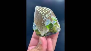 Bicolor Tourmaline Crystals on SMoky Quartz [upl. by Kristal]