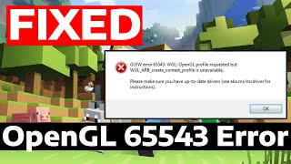 How To Fix Minecraft OpenGL 65543 Error [upl. by Nallac]