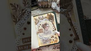 ASMR journal Whispers of Autumn🍂🗝️🕰️🍁✨asmr journaling scrapbooking journal diy fyp [upl. by Aisenat]