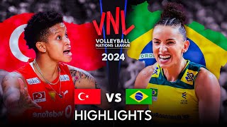 🇹🇷 TURKIYE vs BRAZIL 🇧🇷  Highlights  Womens VNL 2024 [upl. by Berne]