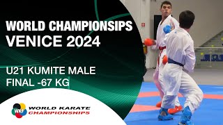 U21 KUMITE MALE 67 KG FINAL  A OMARA EGY VS A AKHMEDOV AIN  WORLD KARATE FEDERATION [upl. by Novello]