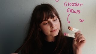 Full Face of Glossier Makeup GRWM [upl. by Faydra]