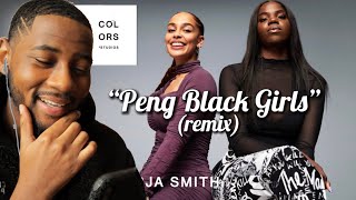 ENNY ft Jorja Smith  Peng Black Girls Remix  A COLORS SHOW 🔥 REACTION [upl. by Gabriellia]