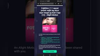 CARA MENGGUNAKAN PRESET 5MB SETELAH UPDATE ALIGHT MOTION‼️ shorts [upl. by Vance548]