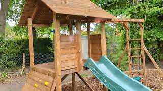 Dunster House Maxi Fort Climbing Frame Tour and review [upl. by Wernda]