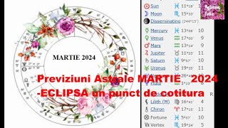 Previziuni MARTIE 2024ECLIPSA un punct de cotitura [upl. by Mellen]