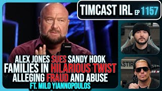 Alex Jones SUES Sandy Hook Families In SHOCK Twist Alleging FRAUD wMilo Yiannopoulos  Timcast IRL [upl. by Annel424]